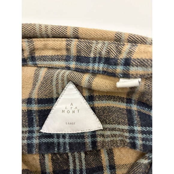 Altamont Flannel Patterned Plaid Men's Long Sleeve Button Up SZ Large - Picture 3 of 6